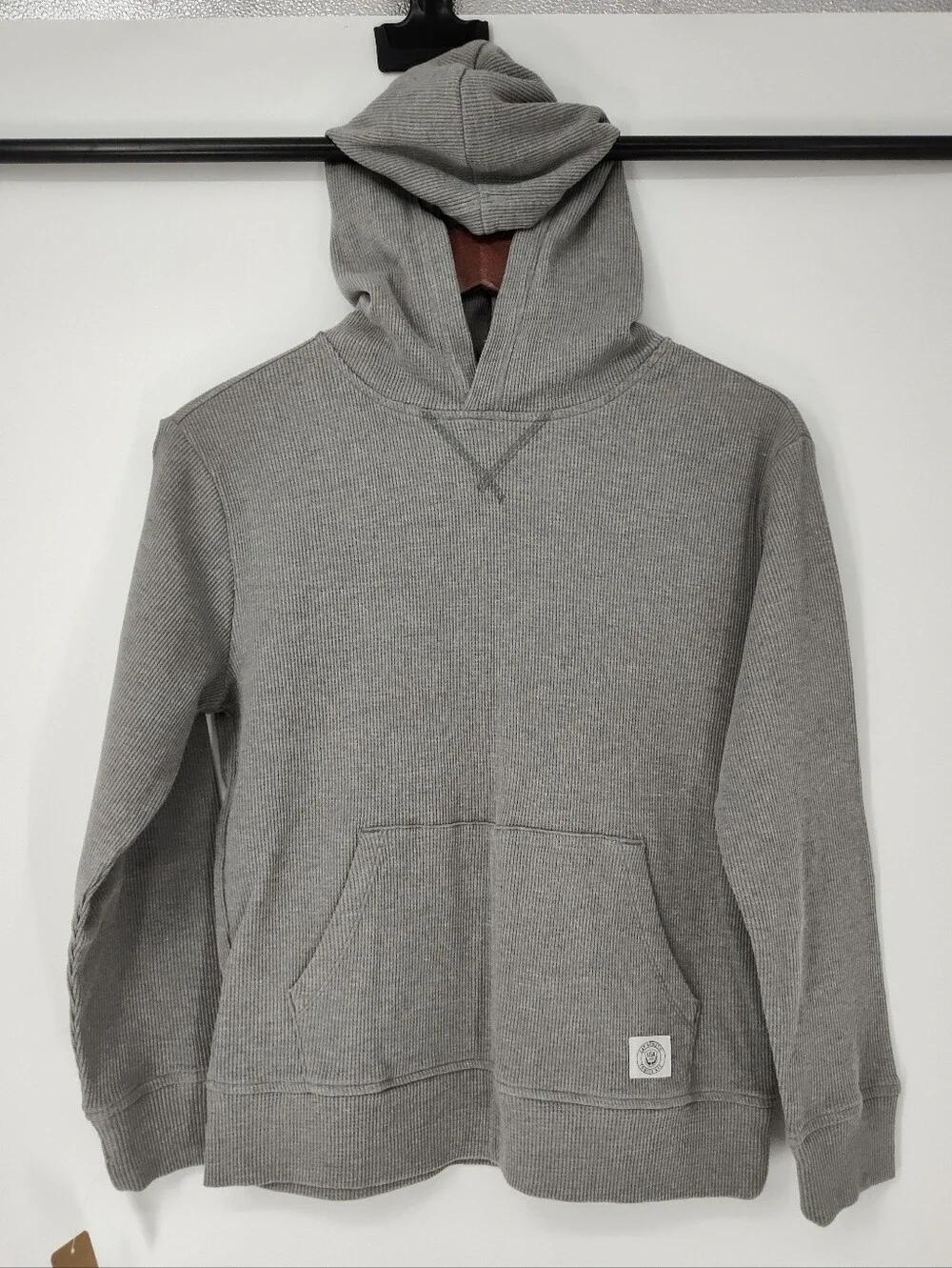 GAP Kids Gray Thermal Hooded Shirt Size X Large